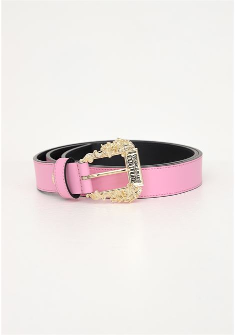 Pink women's belt with logoed baroque buckle VERSACE JEANS COUTURE | Belt | 74VA6F0171627443