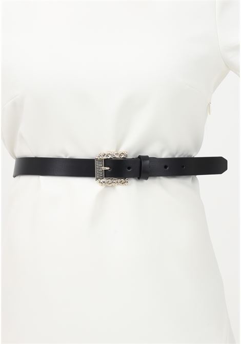 Black belt for men and women with Baroque buckle VERSACE JEANS COUTURE | Belt | 74YA6F27ZP228N77