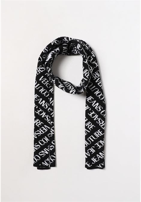 White and black scarf with men's logo VERSACE JEANS COUTURE | Scarves | 75GA2H52ZG025L01