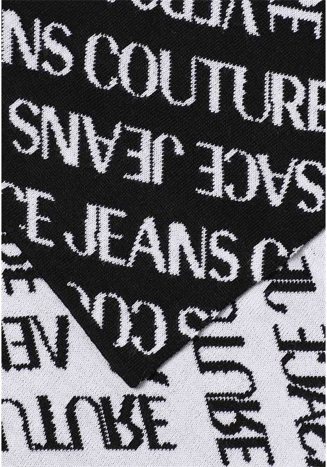 White and black scarf with men's logo VERSACE JEANS COUTURE | Scarves | 75GA2H52ZG025L01