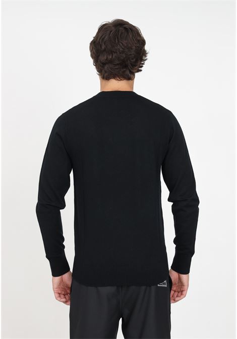 Pullover nero con logo da uomo VERSACE JEANS COUTURE | Maglieria | 75GAFM02CM16HK42