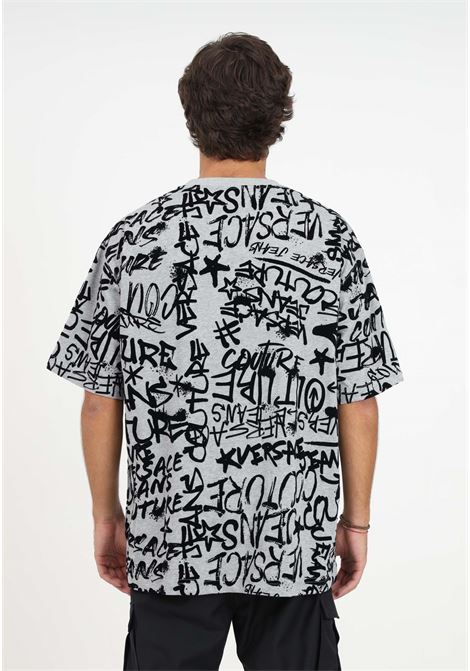 Men's velvet all-over graffiti t-shirt VERSACE JEANS COUTURE | T-shirt | 75GAH6O0JS212802