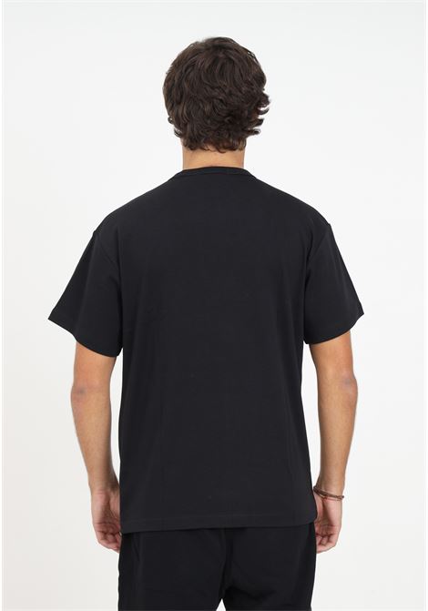 T-shirt nera con logo da uomo VERSACE JEANS COUTURE | T-shirt | 75GAHG05CJ01G899