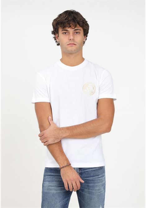 White t-shirt with men's logo VERSACE JEANS COUTURE | T-shirt | 75GAHT06CJ00TG03