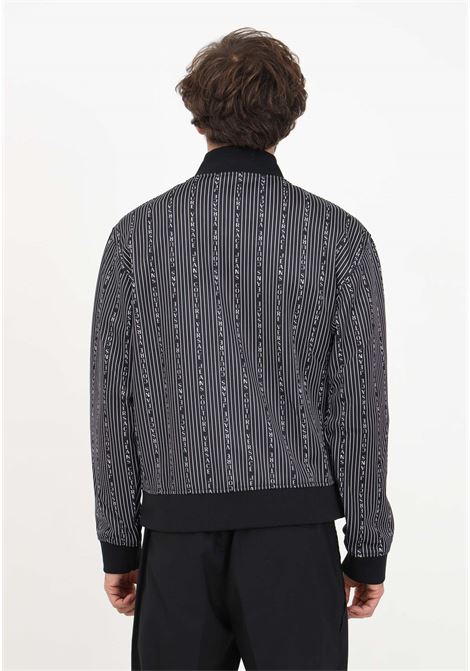 Men's logo pinstripe zip sweatshirt VERSACE JEANS COUTURE | Hoodie | 75GAI300FS112899