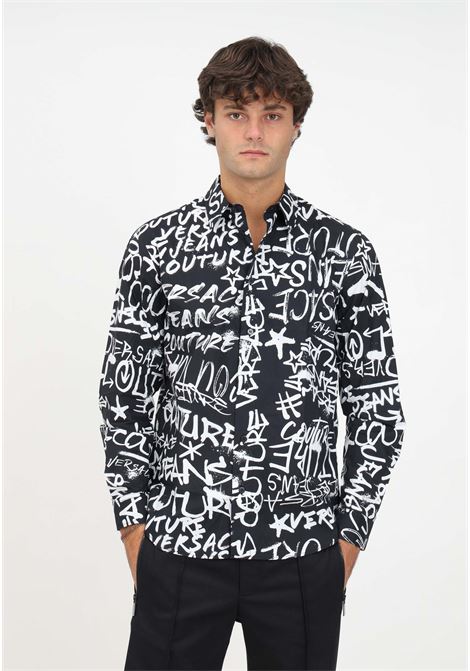 Men's graffiti print shirt VERSACE JEANS COUTURE | Shirt | 75GAL2R0NS301899