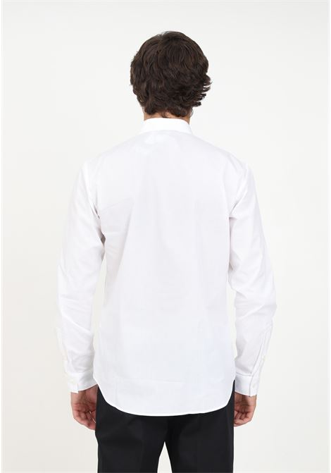 Camicia bianca con logo da uomo VERSACE JEANS COUTURE | Camicie | 75GALYS1CN002003