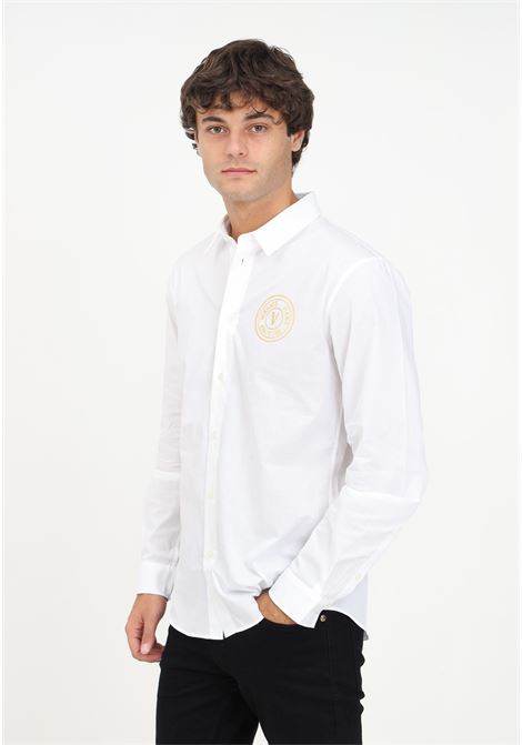 Camicia bianca con logo da uomo VERSACE JEANS COUTURE | Camicie | 75GALYS2CN002003