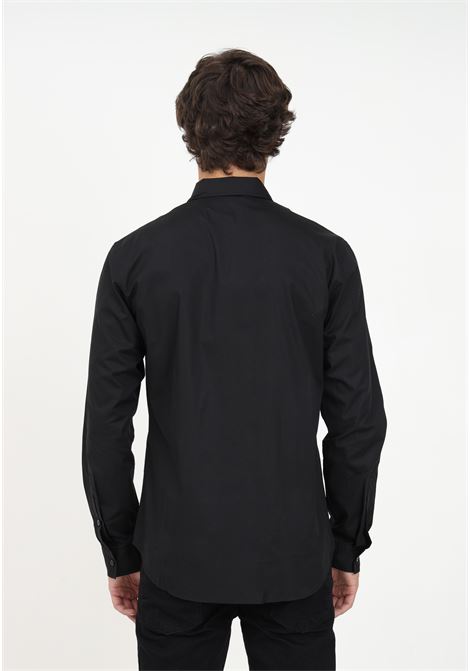 Camicia nera con logo da uomo VERSACE JEANS COUTURE | Camicie | 75GALYS2CN002899