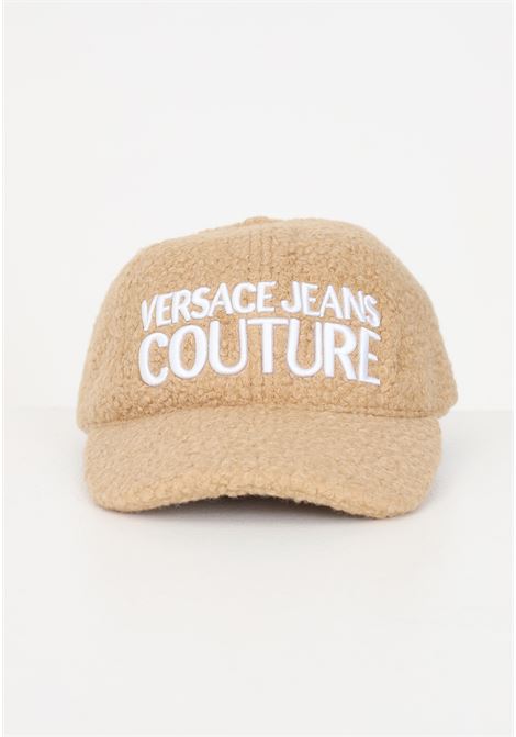 Beige hat with embroidery and visor for men and women VERSACE JEANS COUTURE | Hats | 75GAZK24ZS801QE3