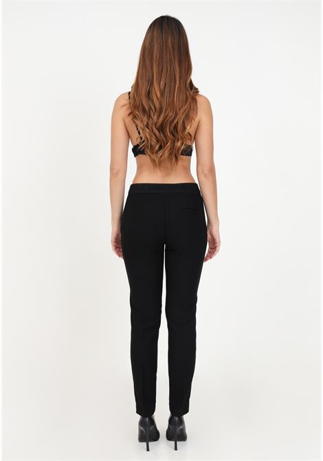 Pantaloni neri con fascia logata da donna VERSACE JEANS COUTURE | Pantaloni | 75HAA112N0230899