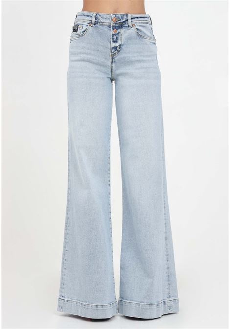 Wide leg jeans with embroidered logo for women VERSACE JEANS COUTURE | Jeans | 75HAB564CDW61904