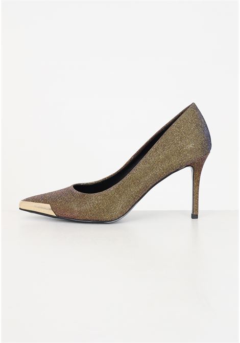 Glitter pumps with contrasting tip for women VERSACE JEANS COUTURE | Party Shoes | 75VA3S50ZS900948