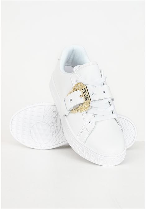 White sneakers with buckle for women VERSACE JEANS COUTURE | Sneakers | 75VA3SK9ZP311003