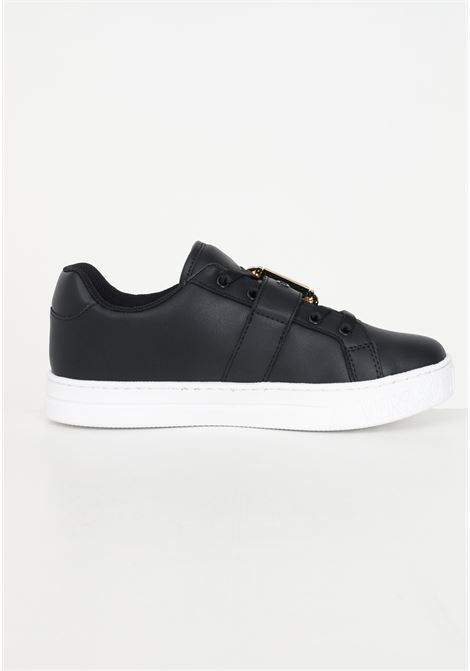 Black sneakers with buckle for women VERSACE JEANS COUTURE | Sneakers | 75VA3SK9ZP311899