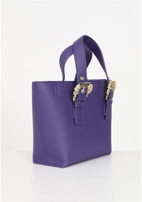 Purple tote bag with baroque buckle for women VERSACE JEANS COUTURE | Bags | 75VA4BFAZS413308