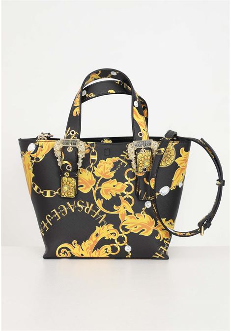 Black Chain Couture tote bag for women VERSACE JEANS COUTURE | Bags | 75VA4BFAZS807G89