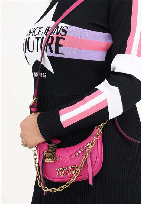 Fuchsia shoulder bag with women's logo VERSACE JEANS COUTURE | Bags | 75VA4BG6ZS413312