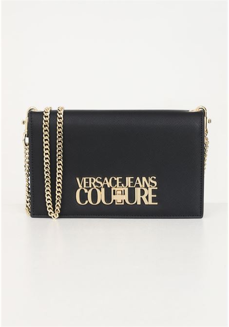 Black wallet with metal logo for women VERSACE JEANS COUTURE | Wallets | 75VA5PL6ZS467899