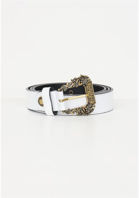 White belt with baroque buckle for women VERSACE JEANS COUTURE | Belts | 75VA6F0171627003