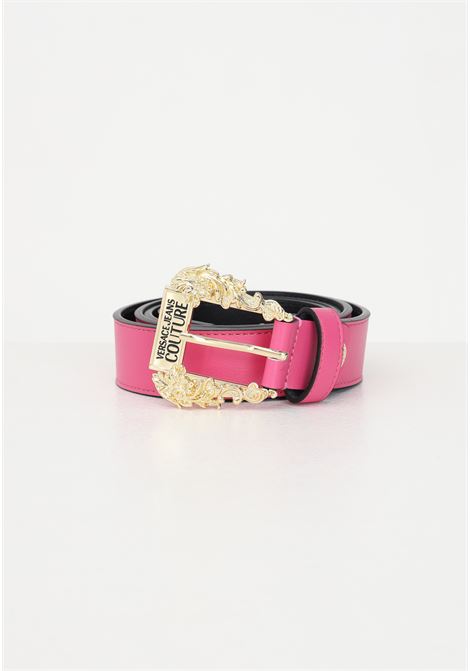 Fuchsia belt with baroque buckle for women VERSACE JEANS COUTURE | Belts | 75VA6F01ZS412455