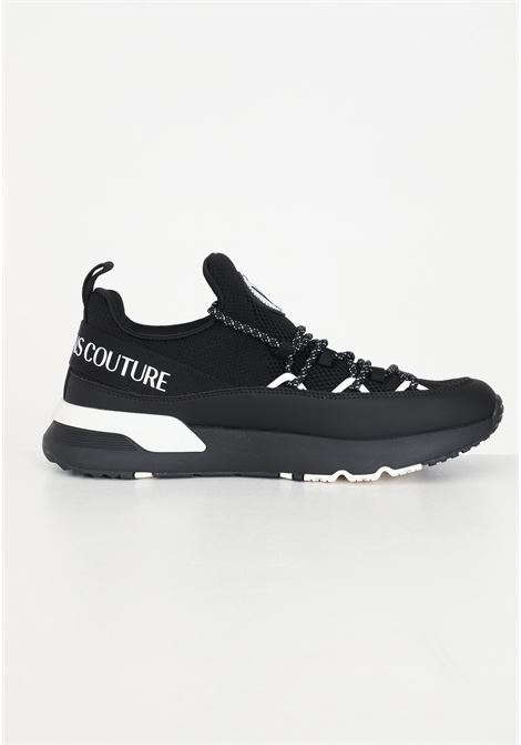 Black sneakers with logo application for men VERSACE JEANS COUTURE | Sneakers | 75YA3SA5ZS914899