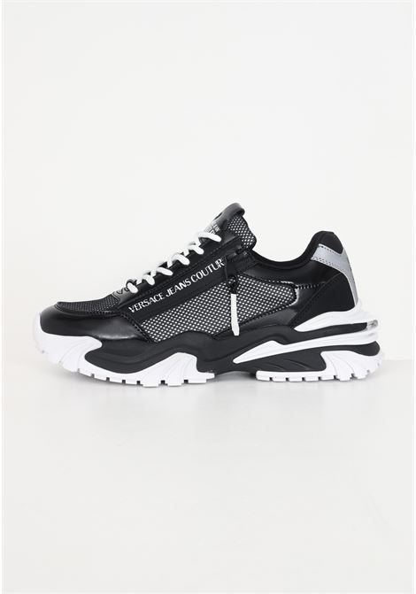 Black sneakers with lettering logo for men VERSACE JEANS COUTURE | Sneakers | 75YA3SI5ZS887899