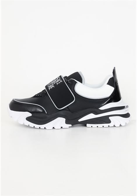 Black and white sneakers with hook and loop closure for men VERSACE JEANS COUTURE | Sneakers | 75YA3SIAZP331L01