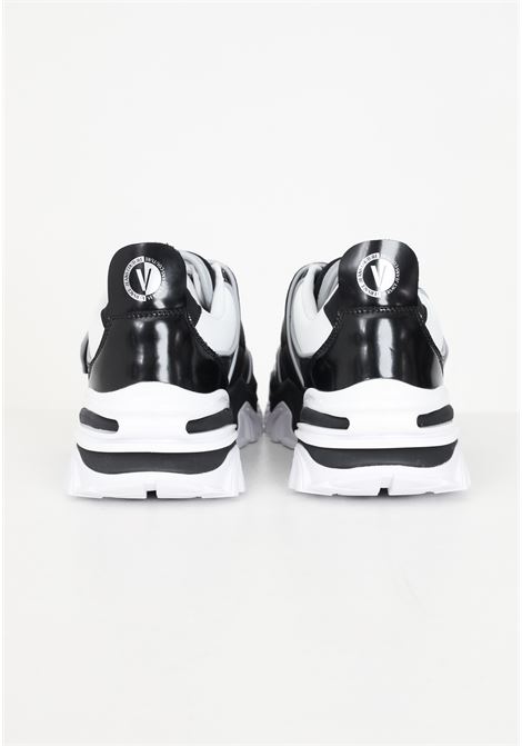 Sneakers nere e bianche con chiusura a strappo da uomo VERSACE JEANS COUTURE | Sneakers | 75YA3SIAZP331L01