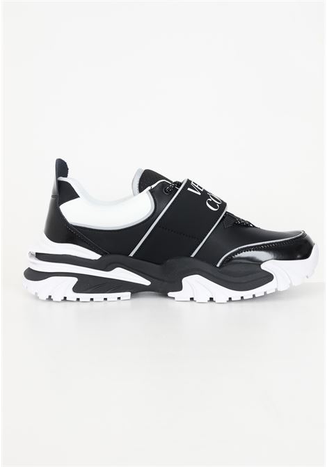 Black and white sneakers with hook and loop closure for men VERSACE JEANS COUTURE | Sneakers | 75YA3SIAZP331L01