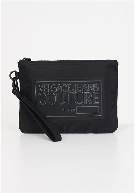 Black messenger bag with men's logo VERSACE JEANS COUTURE | Bags | 75YA4B65ZS932899