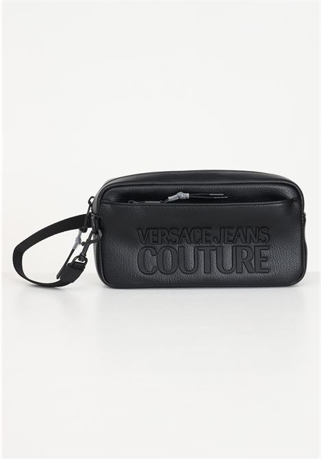 Black clutch bag with men's logo VERSACE JEANS COUTURE | Bags | 75YA4B7AZG128899