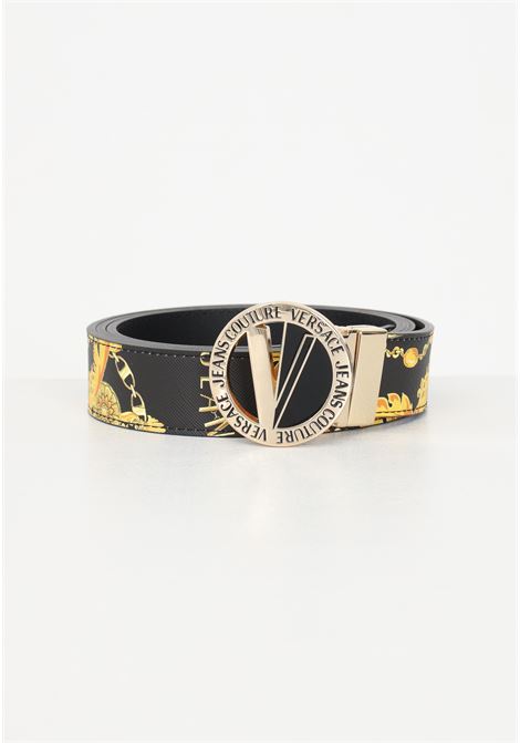 Baroque patterned belt with buckle for men VERSACE JEANS COUTURE | Belts | 75YA6F42ZP360G89