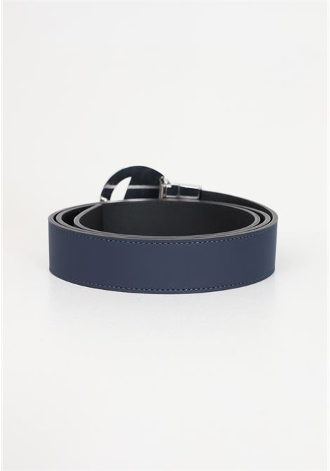 Reversible blue belt with buckle for men VERSACE JEANS COUTURE | Belts | 75YA6F42ZS935L75