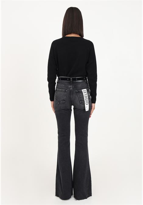 Jeans nero da donna con cinturino VICOLO | Jeans | DR5068A DENIM NERO