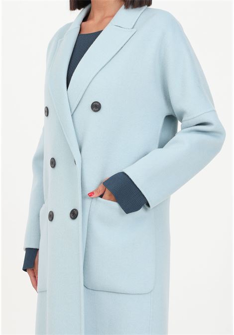 Cappotto azzurro in lana da donna VICOLO | Cappotti | TR0001POLVERE