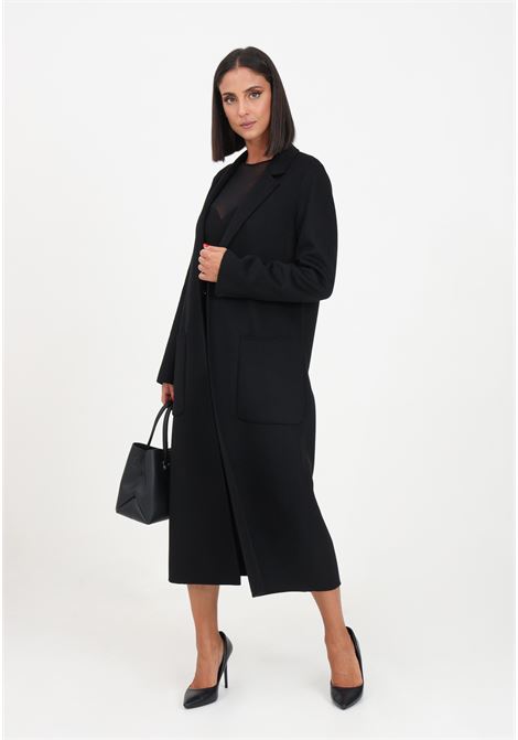 Capotto nero da donna in misto lana VICOLO | Cappotti | TR0002A99