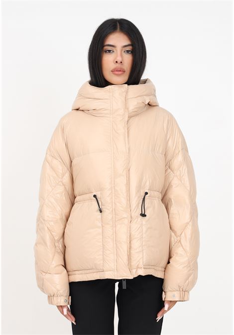 Short beige down jacket with hood for women VICOLO | Jackets | TR0032RU09