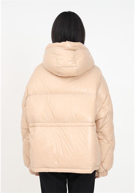 Short beige down jacket with hood for women VICOLO | Jackets | TR0032RU09