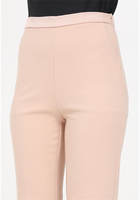 Women's powder pink trousers with flared bottom VICOLO | Pants | TR0199RU30