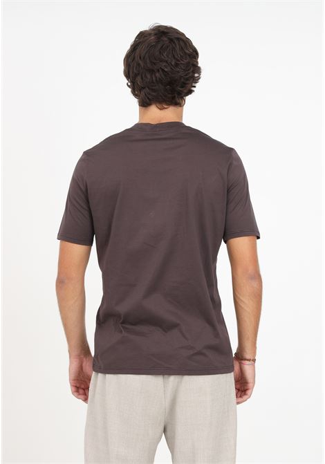T-shirt marrone classica da uomo YES LONDON | T-shirt | XM4058EBANO