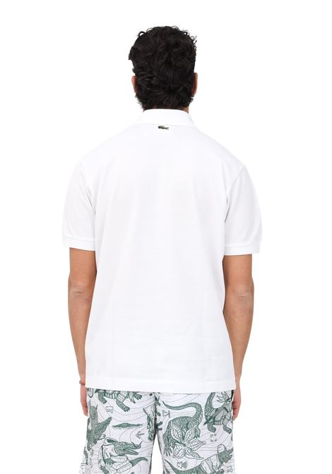 Lacoste X Lupine men's white polo shirt LACOSTE | Polo T-shirt | PH7057VIF