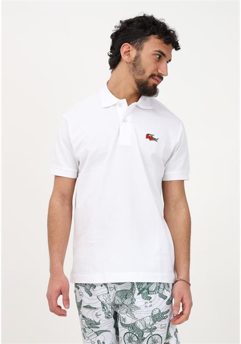 Lacoste X La Casa De Papel men's white polo shirt LACOSTE | Polo T-shirt | PH7057VIM