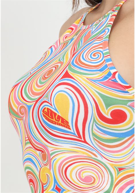 Top multicolor da donna con schiena scoperta LOVE MOSCHINO | Top | W4H5700E23380012