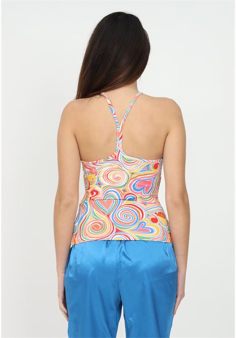 Multicolor women's top with open back LOVE MOSCHINO | W4H5700E23380012