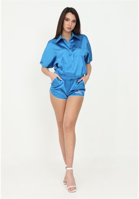 Shorts love moschino azzurro da donna con bordature a contrasto LOVE MOSCHINO | Shorts | WO17701S3797Y14