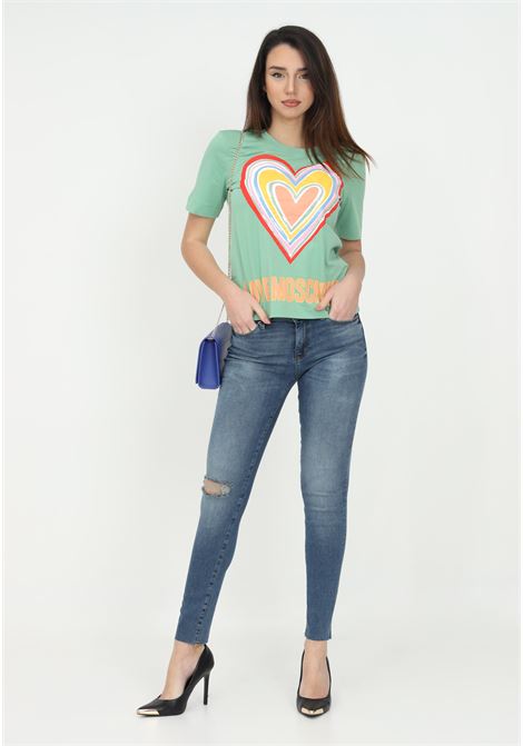 Jeans da donna con abrasione frontale LOVE MOSCHINO | Jeans | WQ3878DS3759054C