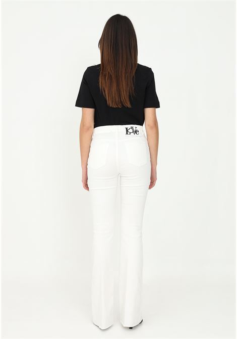 Pantaloni casual love moschino bianco da donna con fondo ampio LOVE MOSCHINO | Pantaloni | WQ46881S3633927W