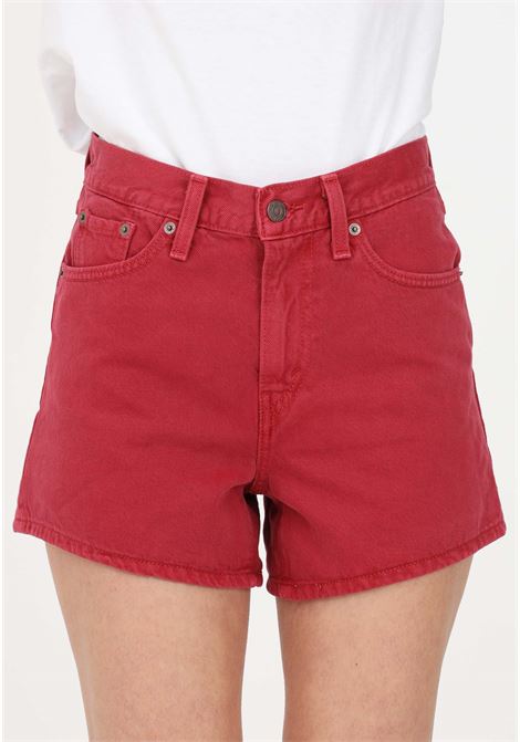 Women's Red Denim 80s Mom Casual Shorts LEVI'S® | Shorts | A4697-00000000