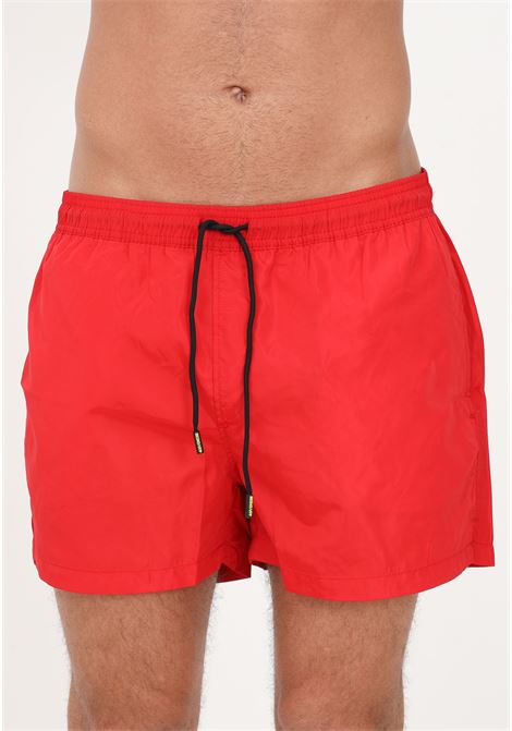 Men's red solid color beach shorts 4GIVENESS | Beachwear | FGBM2601ROSSO